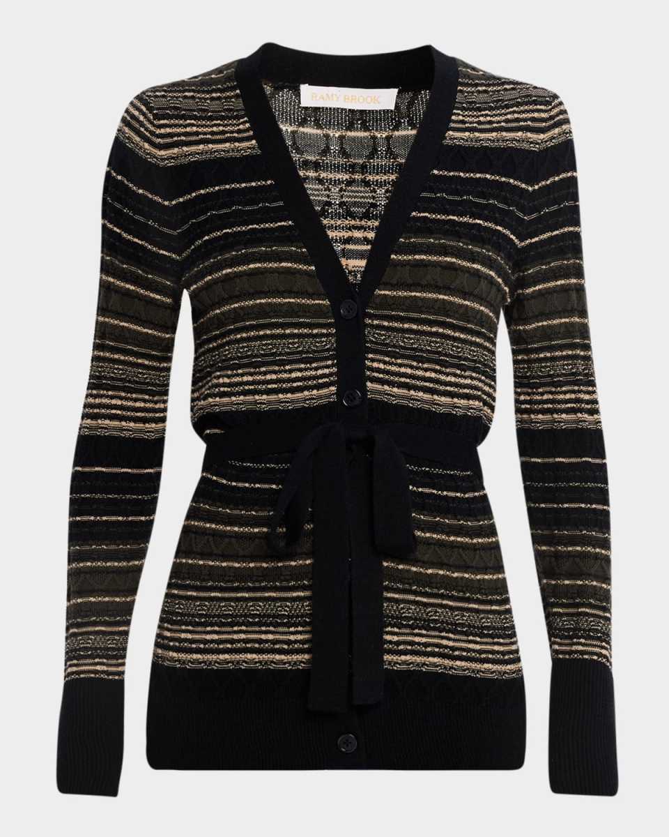 Michelle Belted V-Neck Cardigan